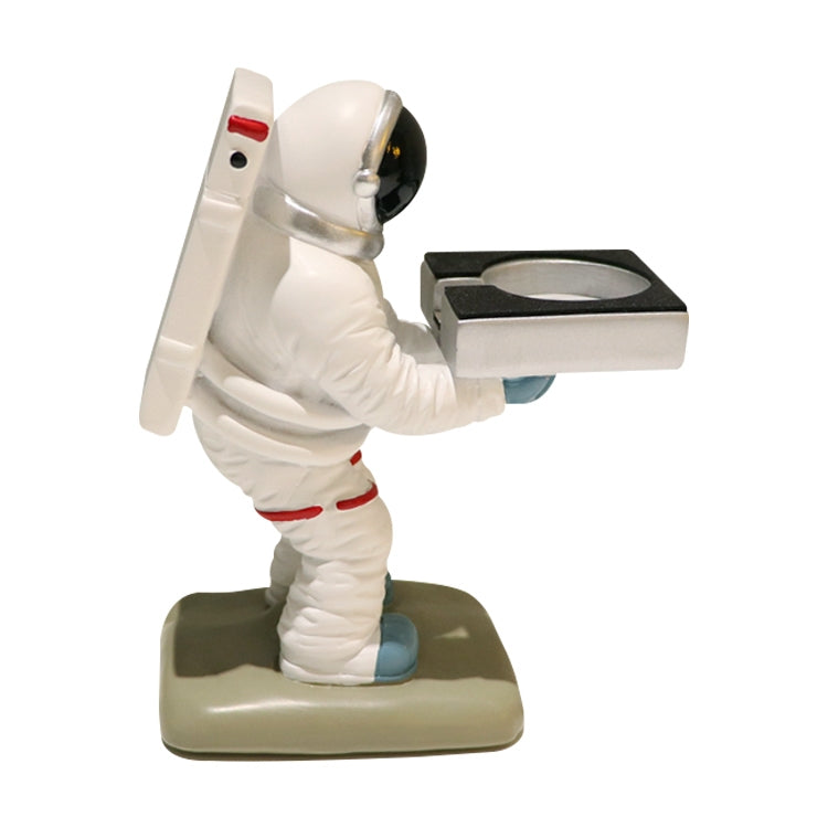 Astronaut-themed Apple Watch charging stand, side view with square charging base