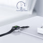Apple Watch charging with magnetic cable puck and USB-C power source