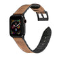 Brown TPU watch band with black clasp, perforated holes, and rugged texture