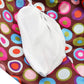 White insert pad with zipper on a colorful bean bag cover
