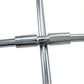 Foldable cross wrench joint with chrome crosspiece and locking collar