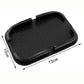 Black textured phone slip mat, 15 x 10 cm, with raised side edges