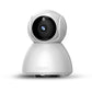 White wireless dome security camera front view with black lens