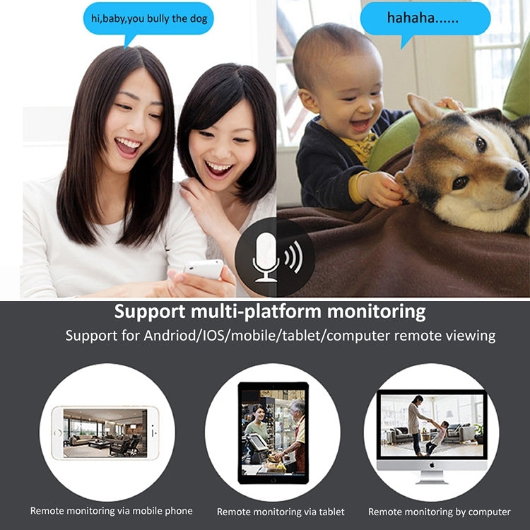 White wireless security camera viewed with smartphone interface in foreground