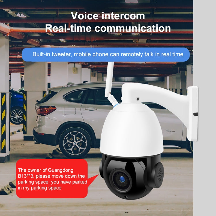 White WiFi security dome camera with lens and wall bracket