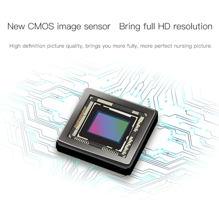 Wireless surveillance camera image sensor chip on circuit-board background