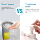 Automatic soap dispenser with sensor nozzle, gray top, and translucent yellow tank