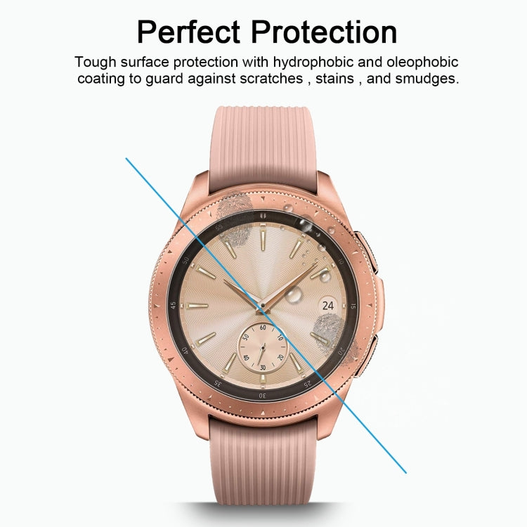 Tempered glass screen protector for Galaxy Watch 42mm with hydrophobic and oleophobic coating