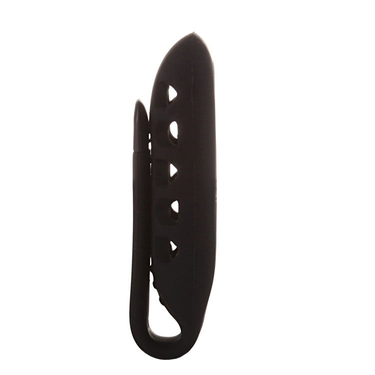 Black silicone clip case with back clip and vented cutouts