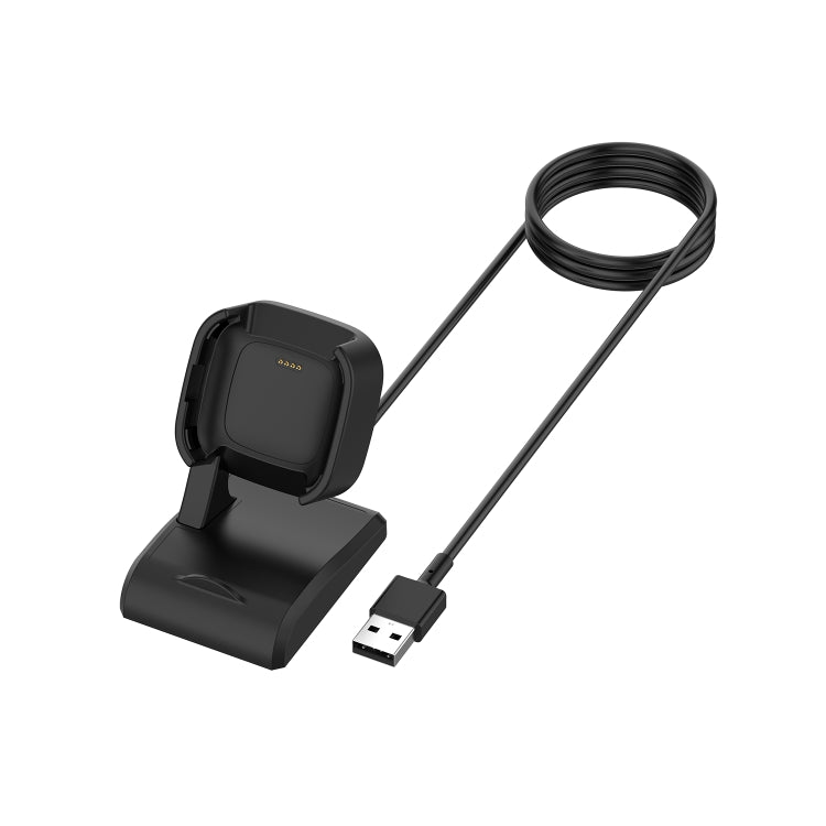 Black smartwatch charging dock adapter with USB-A cable