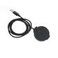 Black magnetic charging cable with USB-A plug and coiled cable