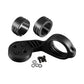 Dark bike mount stand kit with base, two clamps, and small mounting screws