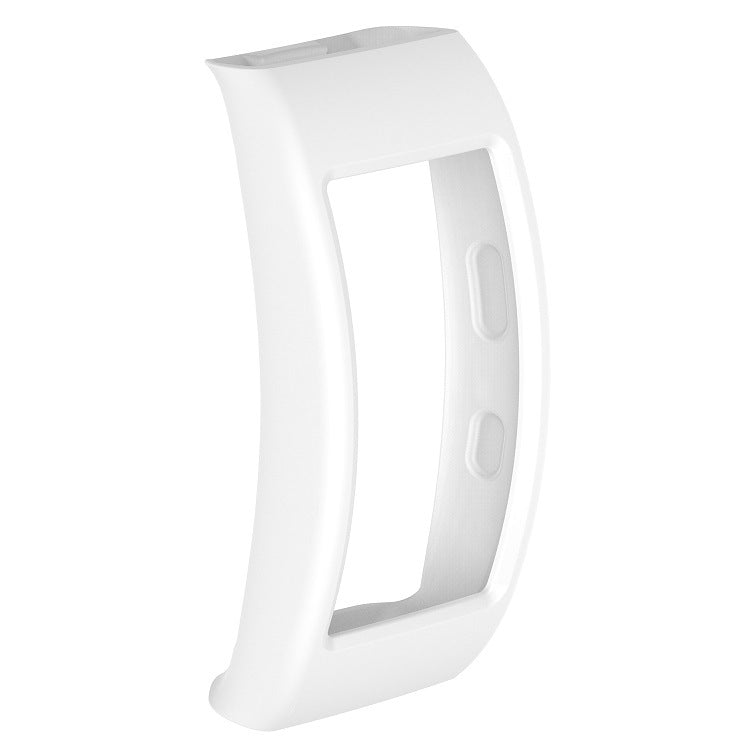 White protective watch case frame with side button cutouts