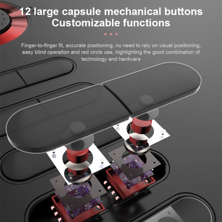 Black smart touch graphics tablet with red circular control and stylus tip detail