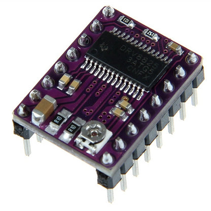 Purple PCB stepper motor driver module with large IC and silver pin headers