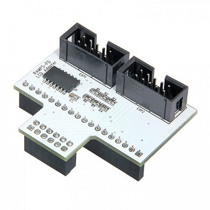 3D printer LCD adapter board with two black LCD sockets and multi-pin headers
