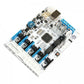 3D printer controller board PCB with blue terminal blocks, chips, and screw connection points