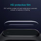 Curved PET screen protector film fitted to a fitness tracker face for smooth viewing