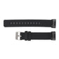Black nylon watch band with metal buckle and adjustment holes for Fitbit Charge 3
