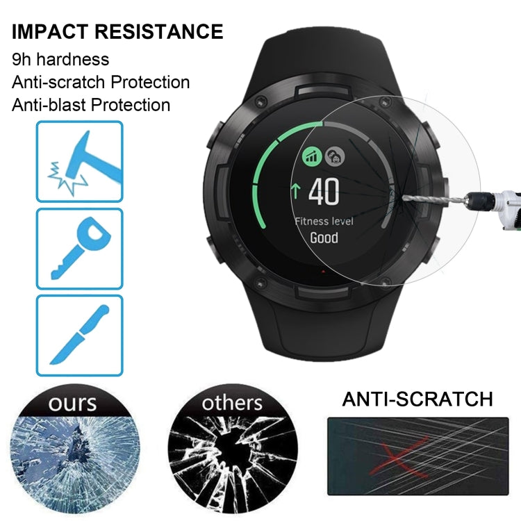 Tempered glass screen protector film for smartwatch, anti-scratch impact protection