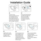 Installation guide for tempered glass smartwatch screen protector, step-by-step icons