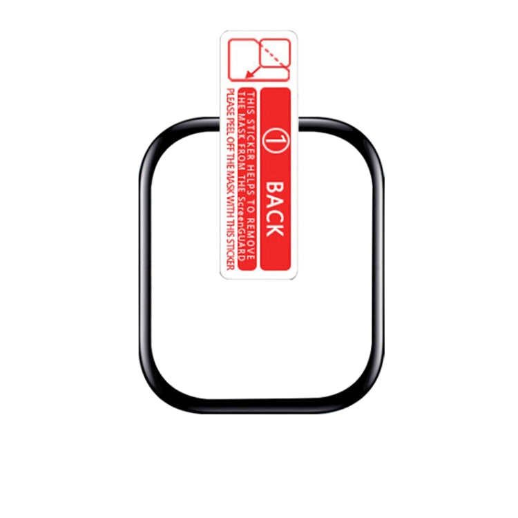 Curved screen protector film with back-side label
