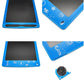 Blue children's color LCD drawing tablet with bottom controls and corner design