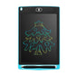 Blue-trim children's color LCD drawing tablet with tree drawing on screen