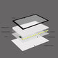 Dimmable LED lightbox copy board layer diagram with reflective and light diffusion films
