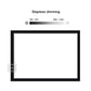 Black LED light pad with step-less dimming control graphic above blank screen
