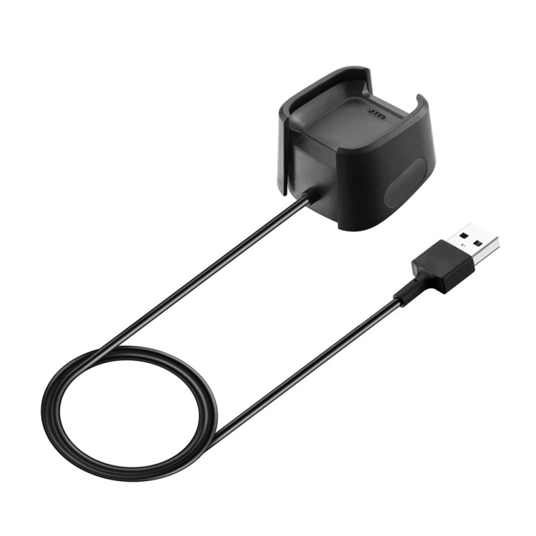 Black smartwatch charging dock adapter with USB-A to docking cable