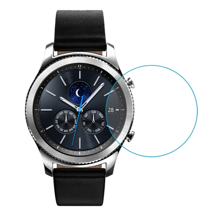 24mm round tempered glass film for smartwatch screen, with protective circle overlay on watch