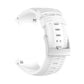 Silicone watch band for SUUNTO 9 in white, curved strap with metal buckle