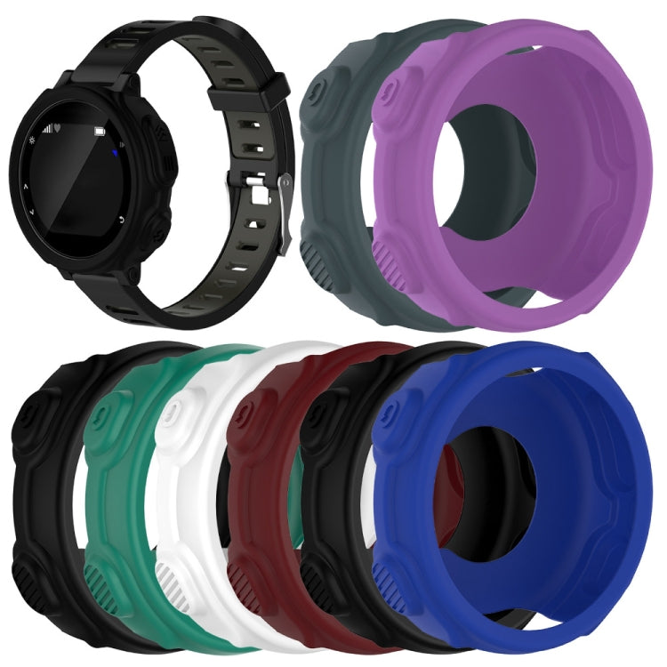 Assorted silicone protective watch cases in blue, white, green, red, purple, and black