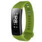 Green silicone watch band with fitness tracker display