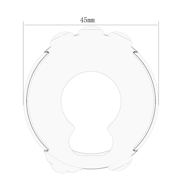 Silicone watch case template for Garmin Fenix 5, 45mm width