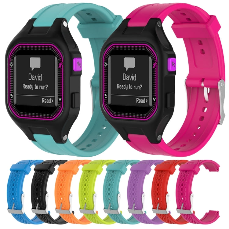 Set of adjustable silicone watch bands in multiple colors with pin-and-hole closures