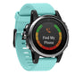 20mm silicone watch band in mint blue, perforated strap with quick-release pins