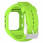 Lime green silicone watch band with row holes and metal clasp for POLAR A300