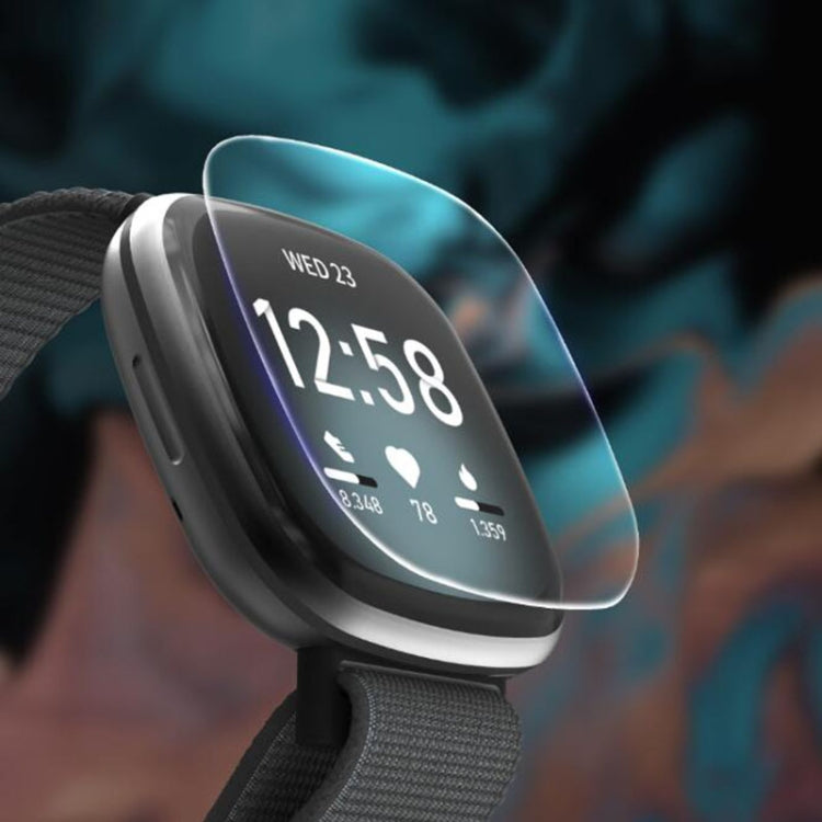 TPU screen protector for Fitbit Versa 3 with full-coverage curved glass film