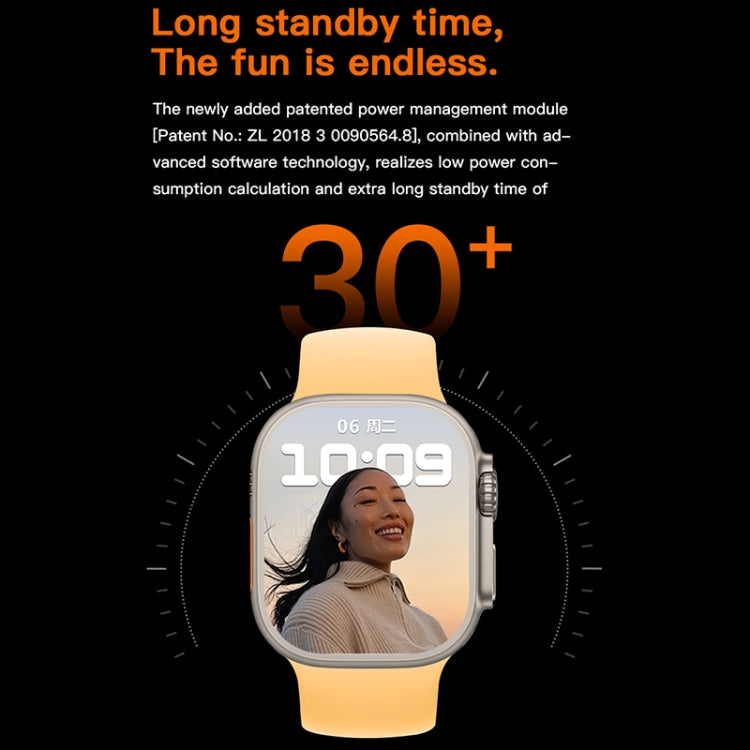 Yellow silicone band smartwatch with photo-style watch face reading 10:09