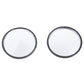 Two round wide angle blind spot mirrors with black outer rim, 5.3cm