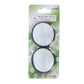 Blister pack with two round blind spot mirrors, black rims