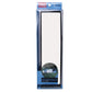 Packaged curved interior rearview mirror with black frame and clear window