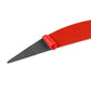 Red plastic mounting clip with black ABS headlight eyebrow fin piece