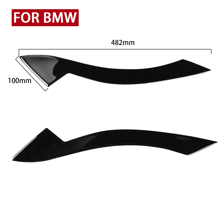 Black ABS light eyebrow trim, 482mm long pieces, 100mm notch