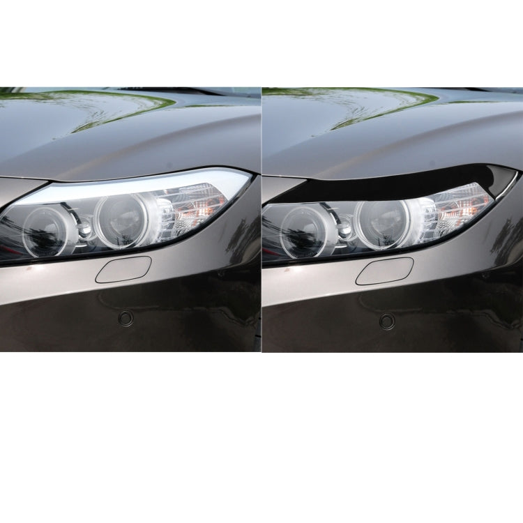 Black light eyebrow trim on front headlamps, two side-by-side views