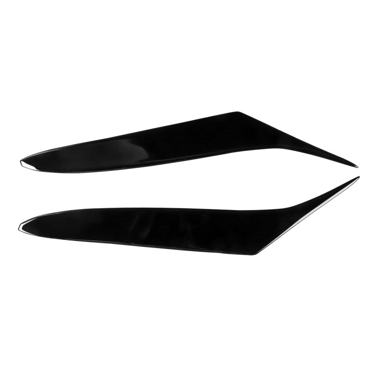 Black ABS headlight light eyebrow cover, two-piece set