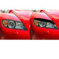 Black glossy headlight light eyebrow trim, fitted on left and right headlamps