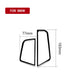 Car side air outlet frame sticker, black trim pair with size guide, right-drive